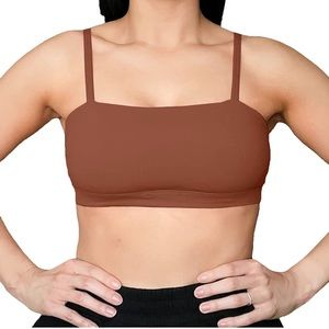 Aoxjox Women's Workout Bandeau Sports Bra